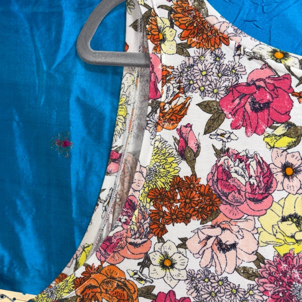 Lane Bryant Colorful Floral Swing sleeveless V neck top  womens 18/20 - Picture 5 of 13